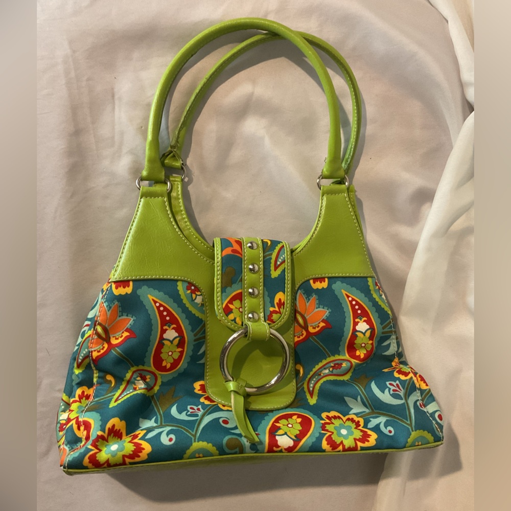 St. John’s Bay Hobo bag- Green/multicolor